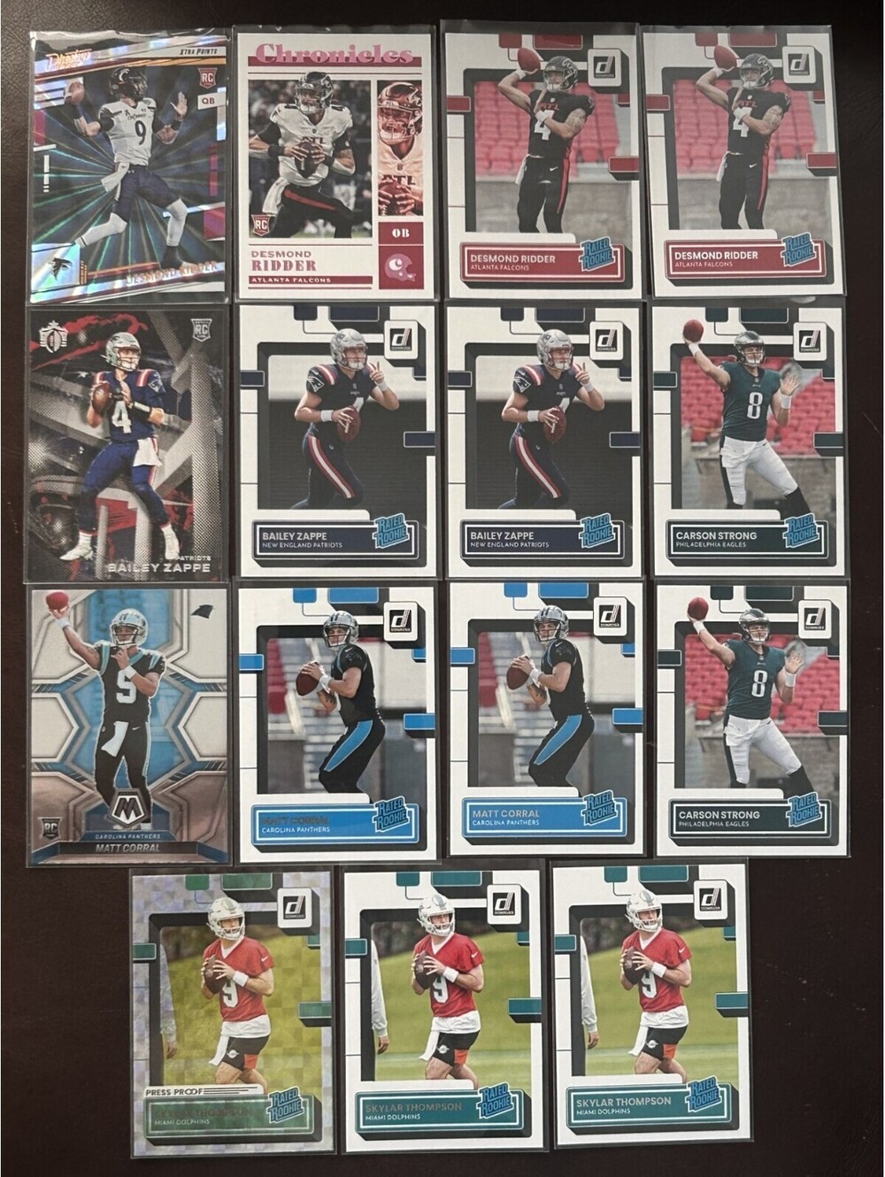 2022 NFL ROOKIE QB PANINI COLLECTION + SPECIAL INSERT PARALLELS 15 RC LOT NM